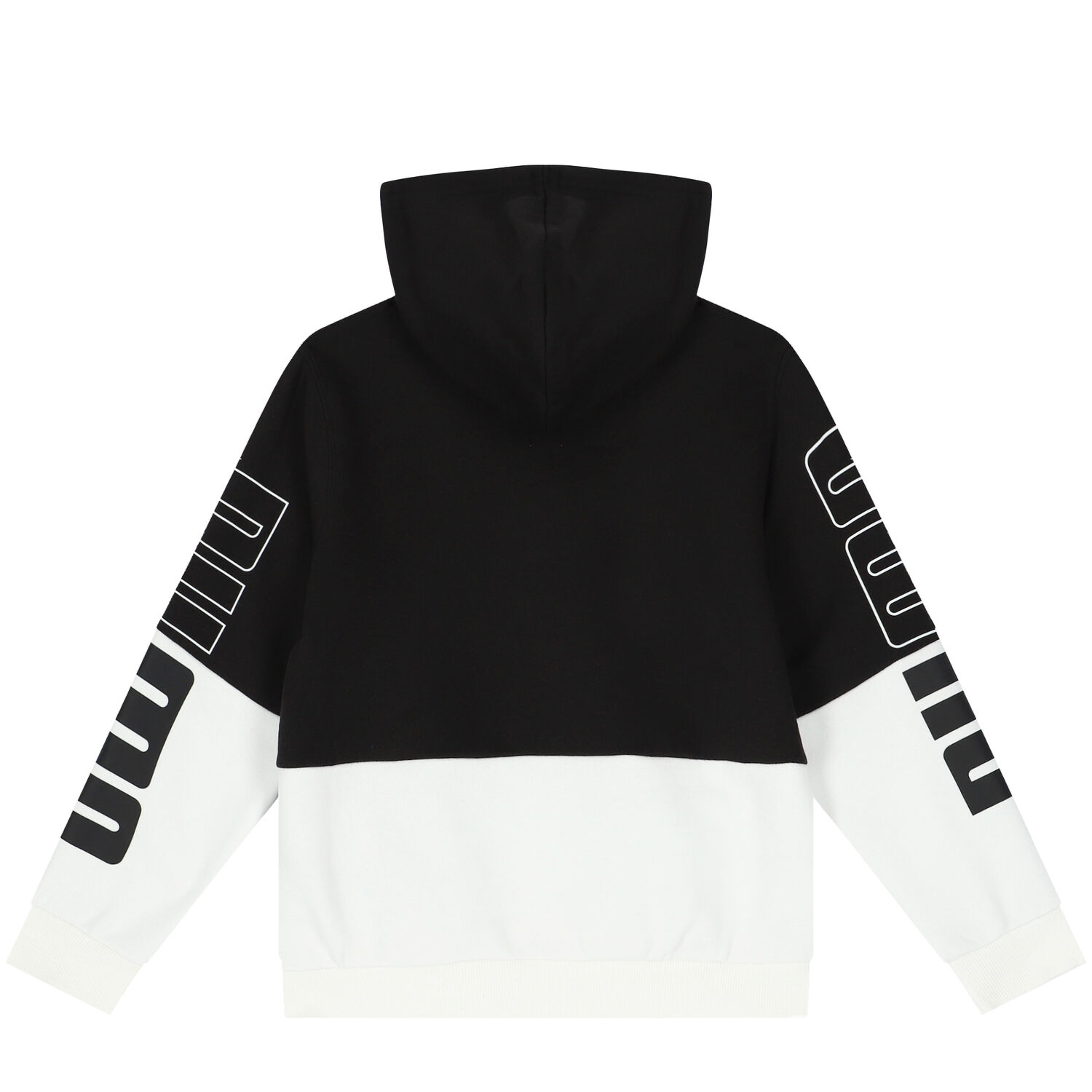 Boys Black & White Logo Hooded Top, 1, hi-res image number null