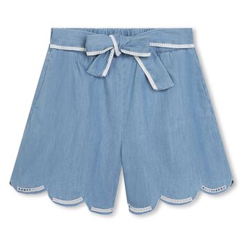 Girls Denim Blue Shorts