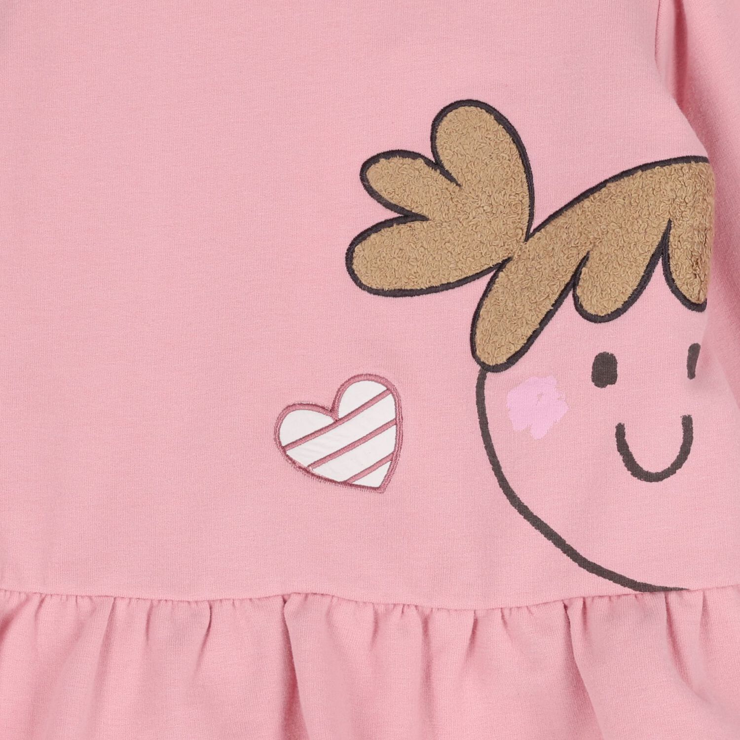 طقم ليجينز للبنات باللون الوردي والعاجى, 1, hi-res