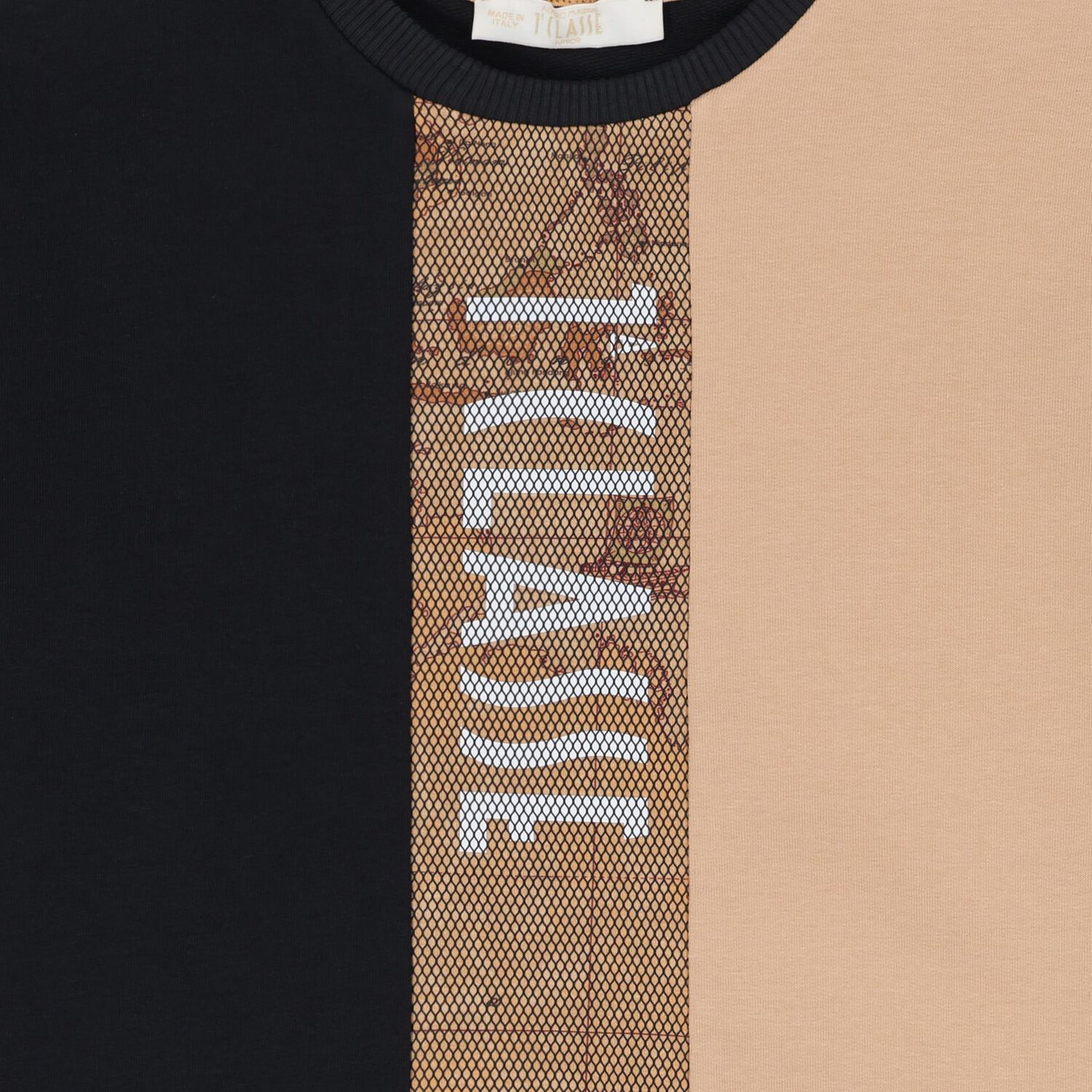 طقم شورت خريطة جغرافية للأولاد باللونين الأسود والبيج, 1, hi-res