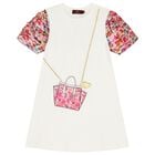Girls Ivory Crossbody Bag Dress, 1, hi-res