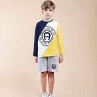 Boys Grey Logo Jersey Shorts, 2, hi-res