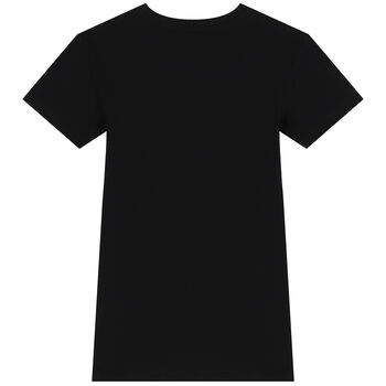 Girls Black Logo T-Shirt Dress