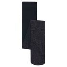 Girls Black Shimmer Tights, 2, hi-res