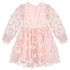 Girls Pink Butterfly Dress, 1, hi-res