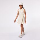 Girls Ivory & Beige Logo Dress, 1, hi-res