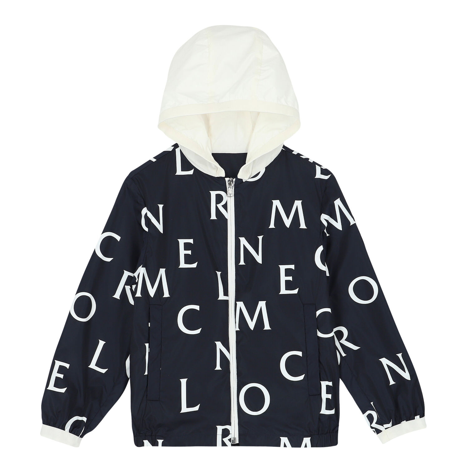 Boys Navy Logo Hooded Jacket, 1, hi-res image number null