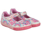 Girls Ivory Unicorn Beaded Shoes, 1, hi-res