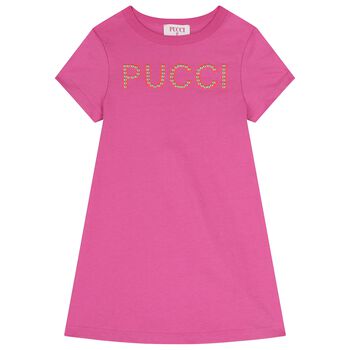 Girls Pink Logo T-Shirt Dress 