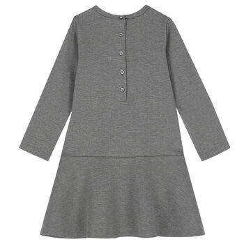 Girls Grey Teddy Bear Dress