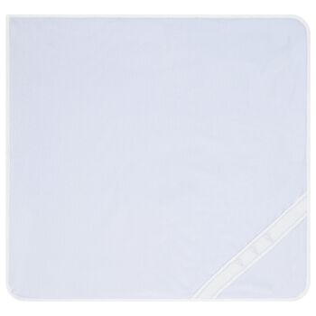 Baby Boys Blue & White Dots Blanket