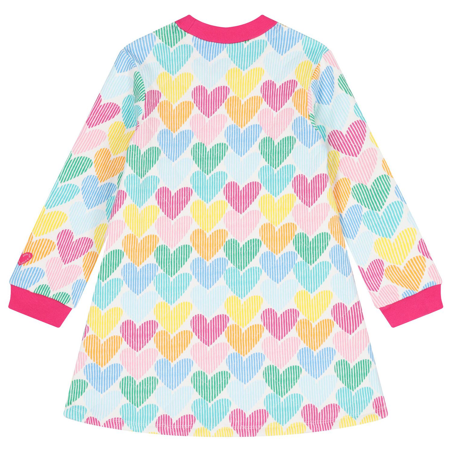 Girls Multi-Coloured Heart Dress Set, 1, hi-res
