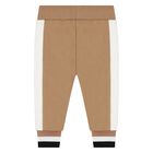 Baby Boys Beige Logo Tracksuit Set, 1, hi-res