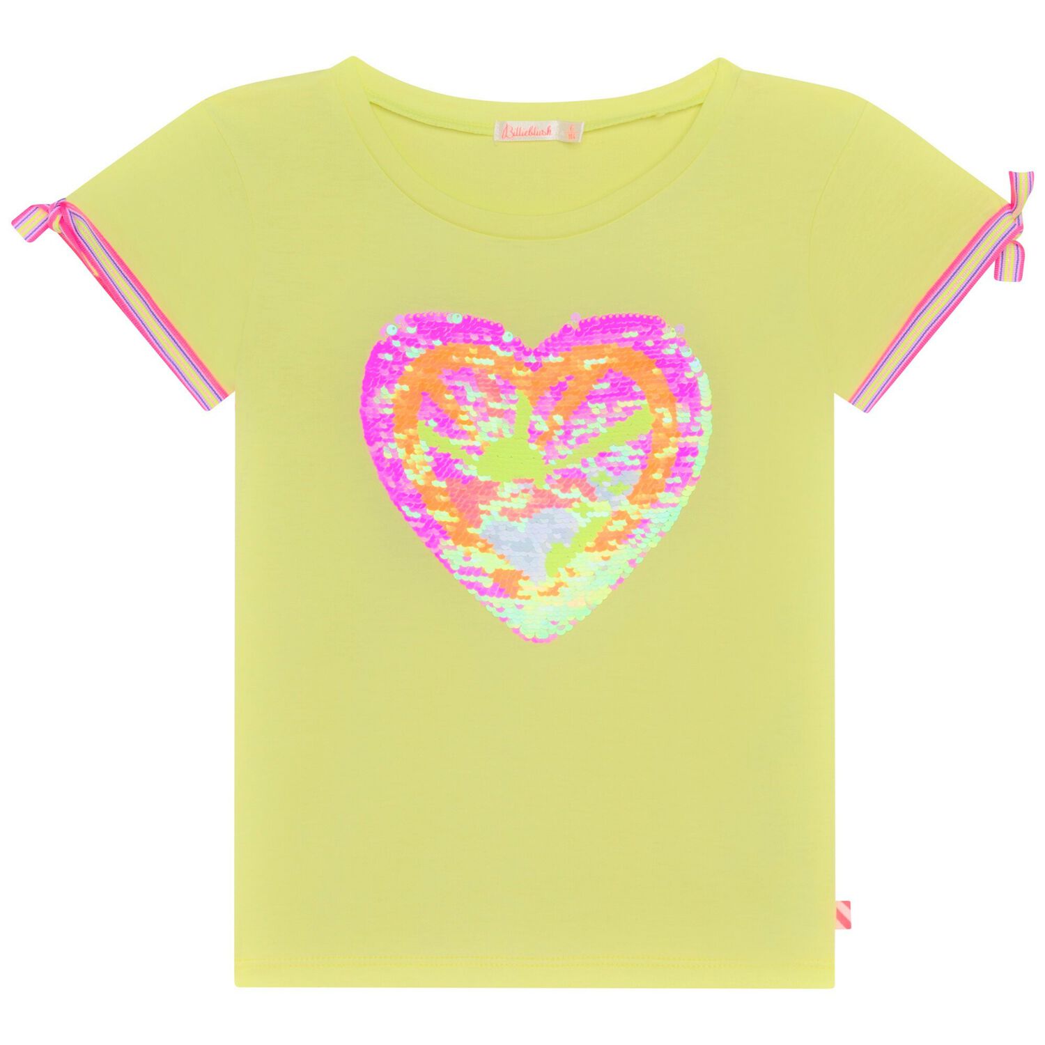 Girls Yellow Sequin T-Shirt, 1, hi-res