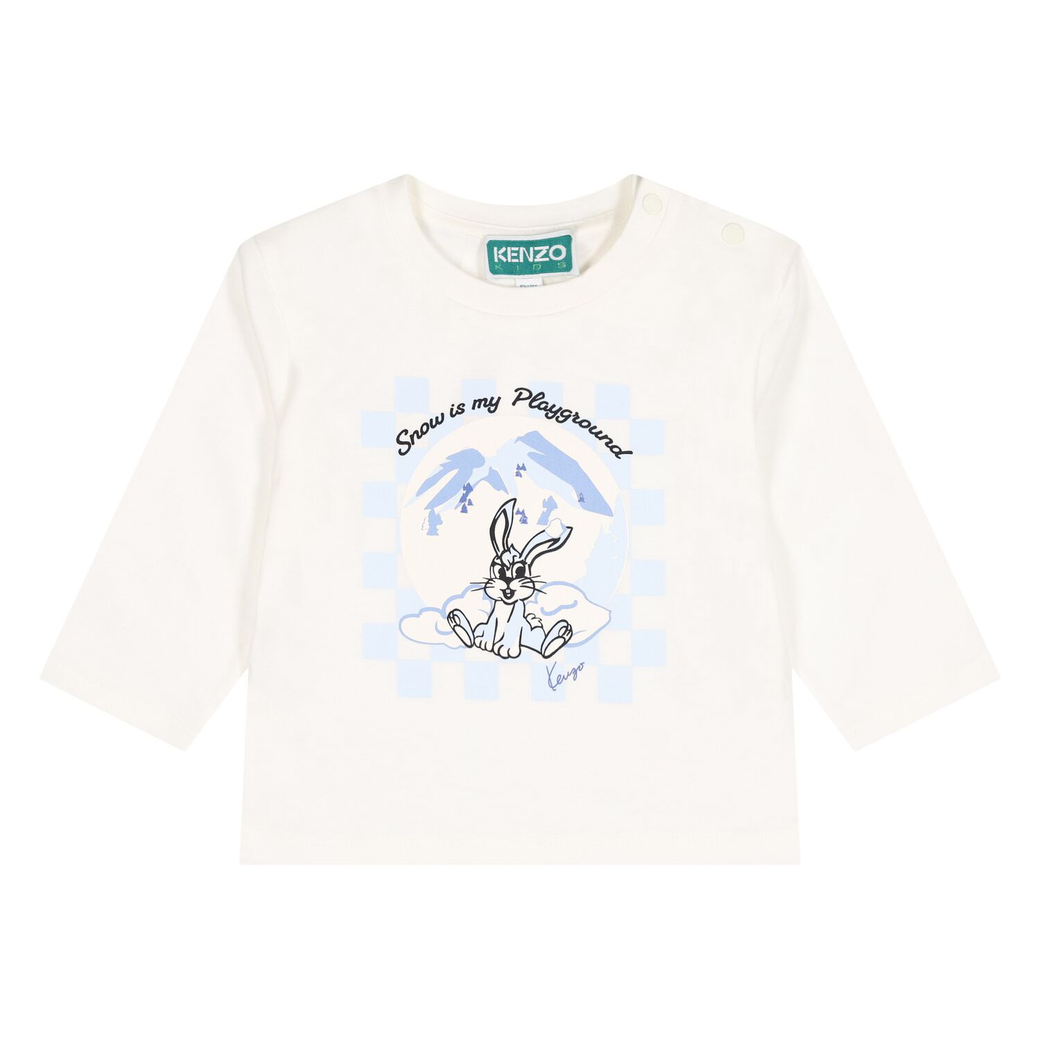 Younger Boys Ivory Bunny Long Sleeve Top, 1, hi-res