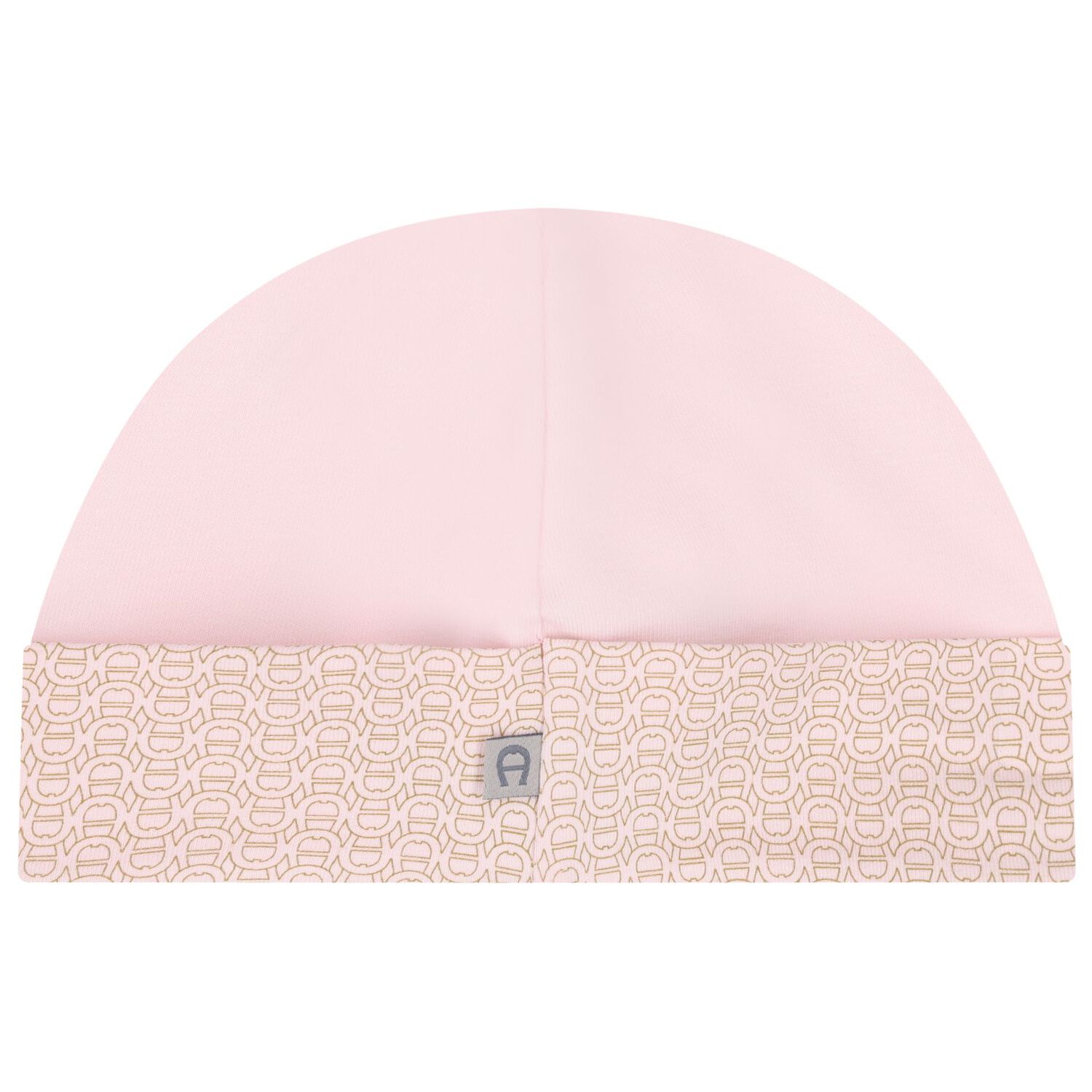 Baby Girls Pink & Gold Logo Baby Hat, 3, hi-res