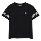 Boys Mini Me Black Logo T-Shirt, 2, hi-res