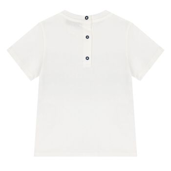 Younger Boys White Logo T-Shirt