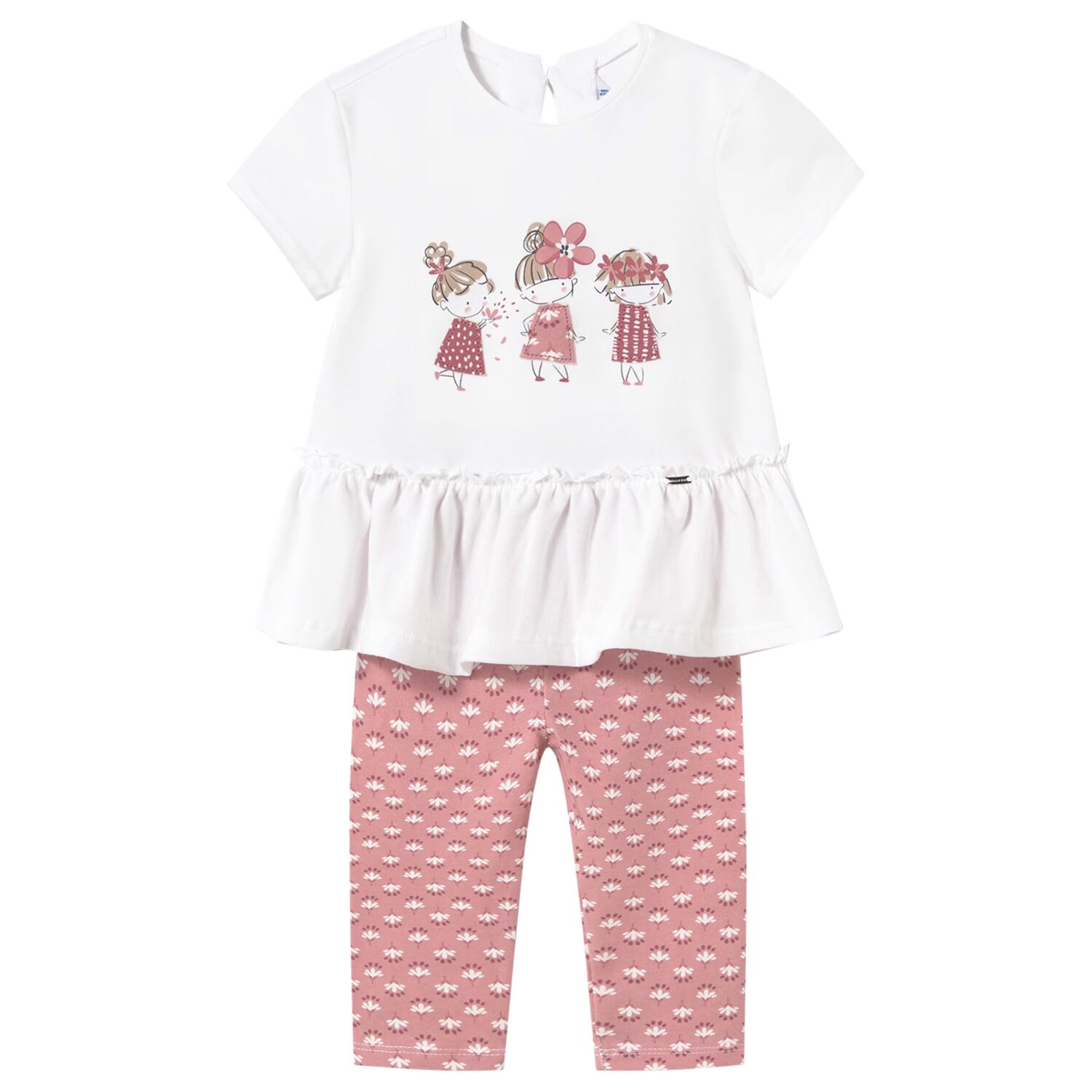 طقم ليجنز باللون الوردي والعاجي للبنات  , 2, hi-res image number null