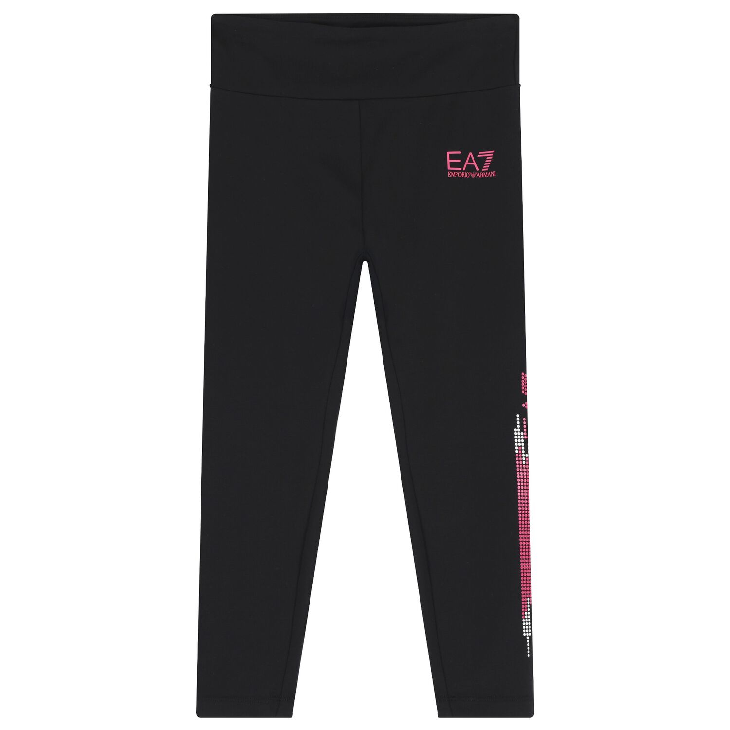 Girls Black Logo Leggings, 1, hi-res image number null