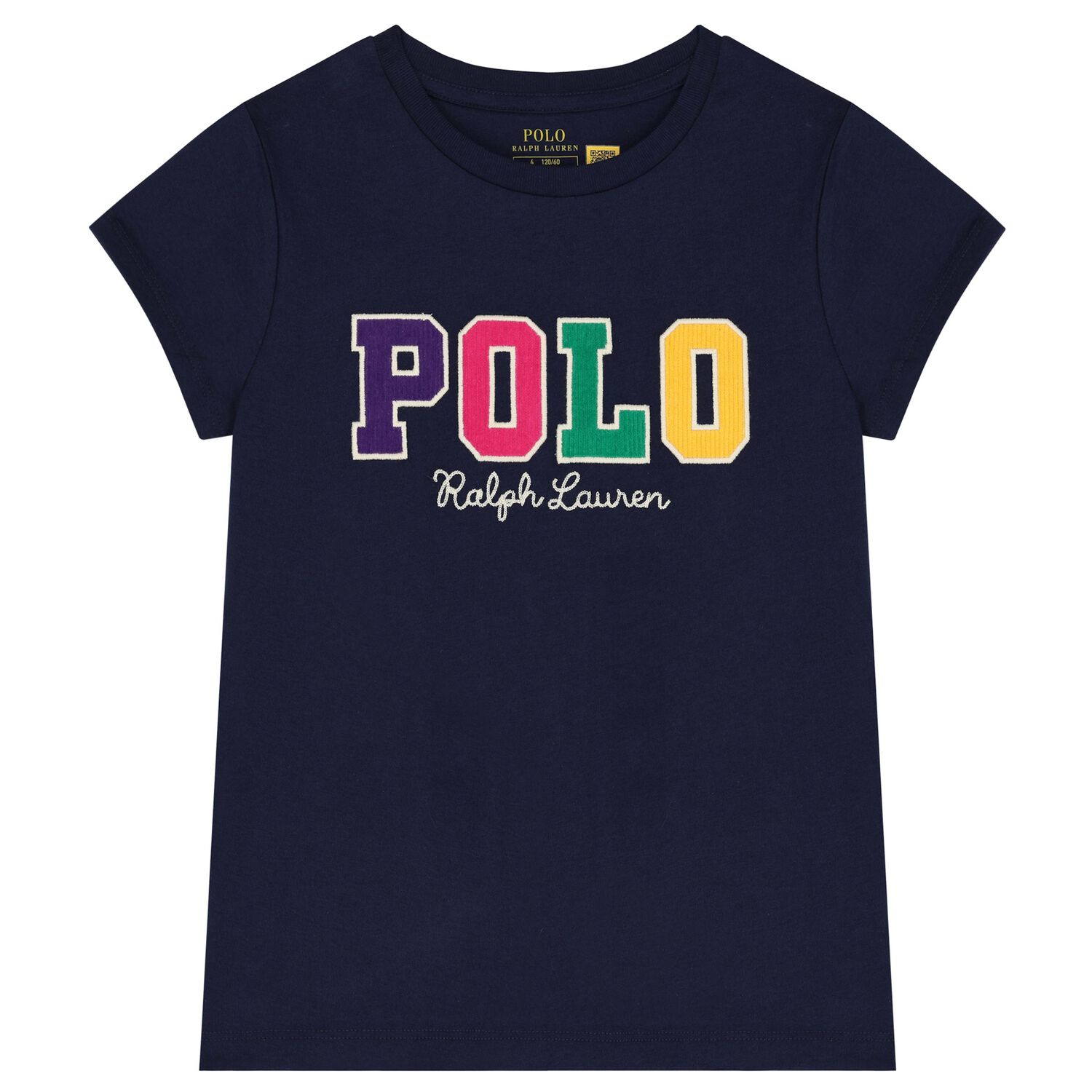 Girls Navy Blue Logo T-Shirt, 1, hi-res image number null