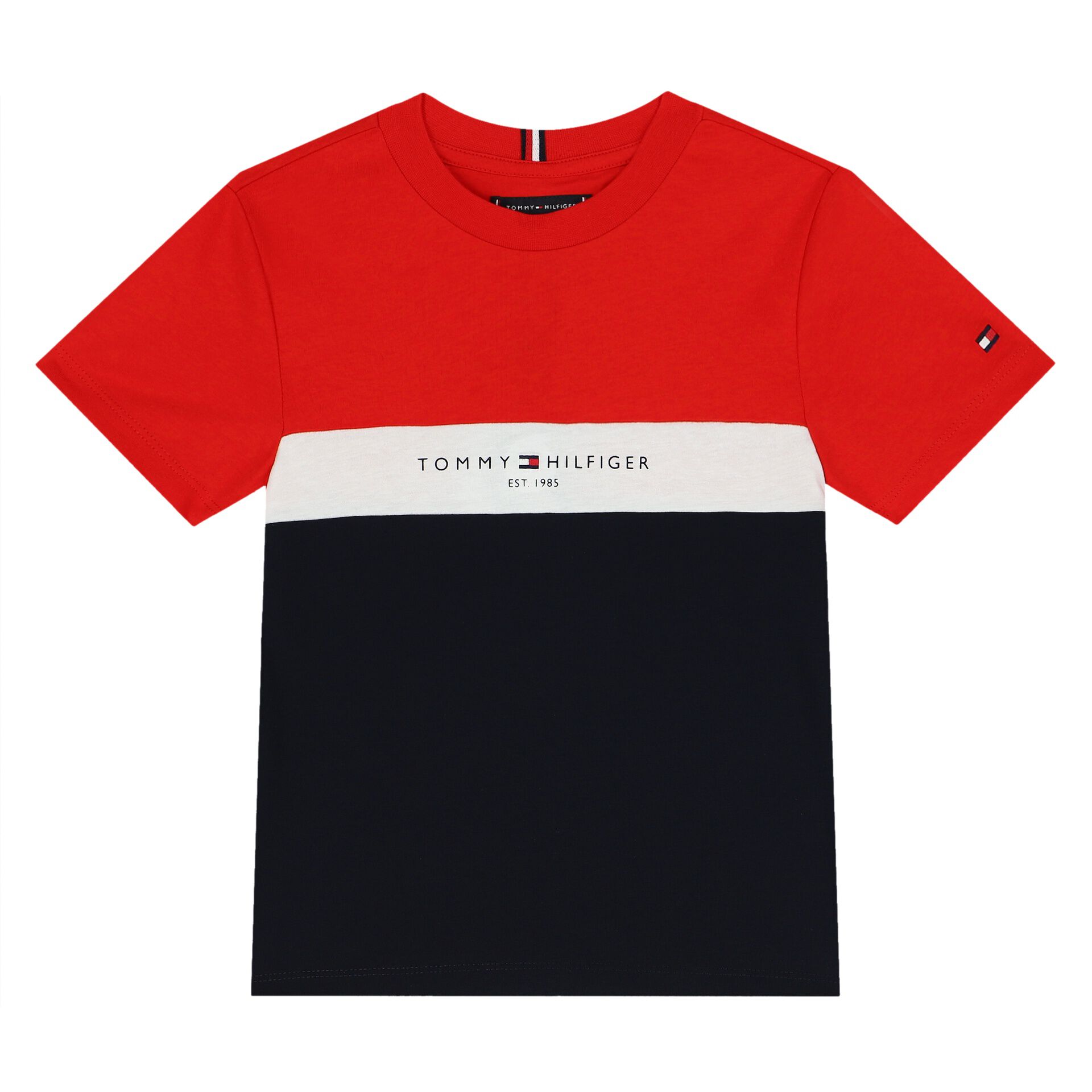 Red and blue tommy hilfiger shirt shop