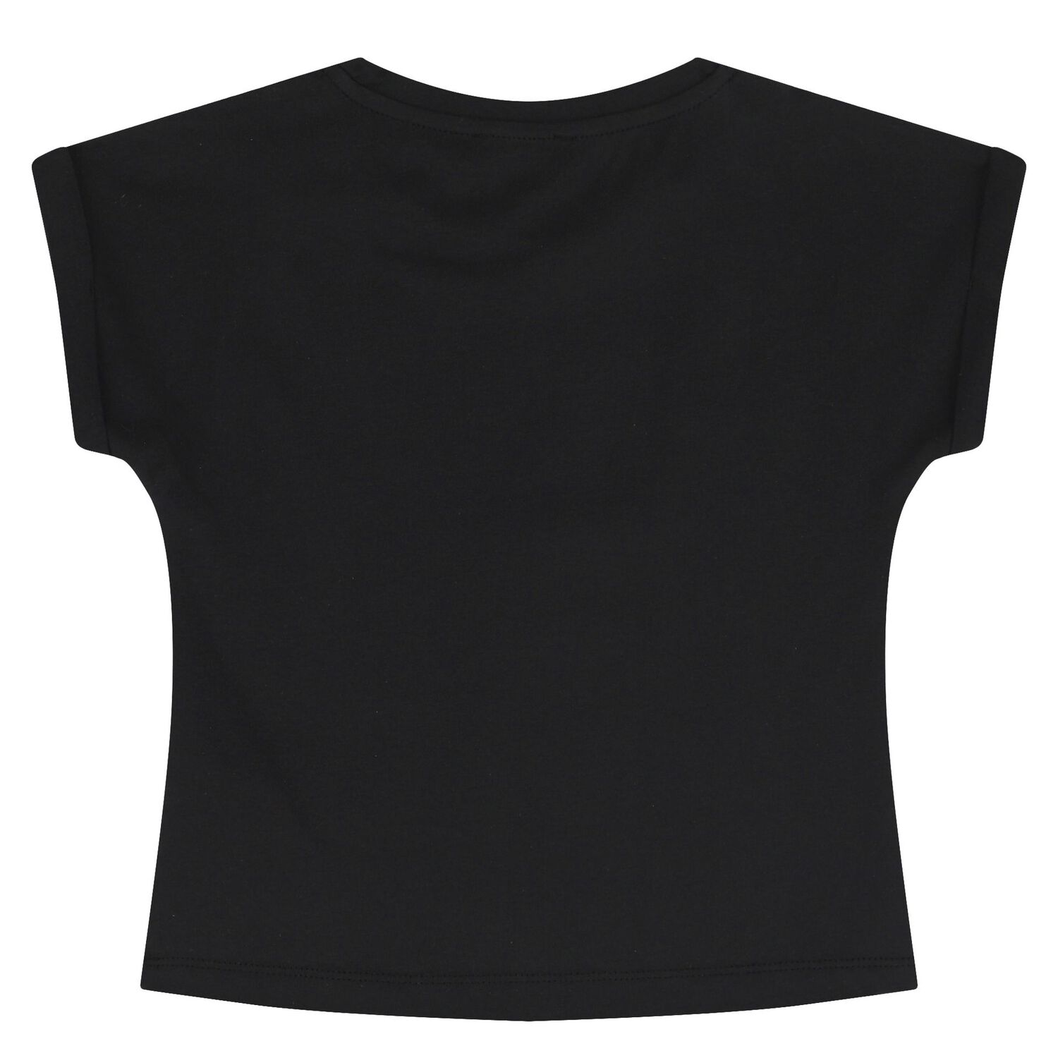 Girls Black Studded Logo T-Shirt, 1, hi-res image number null