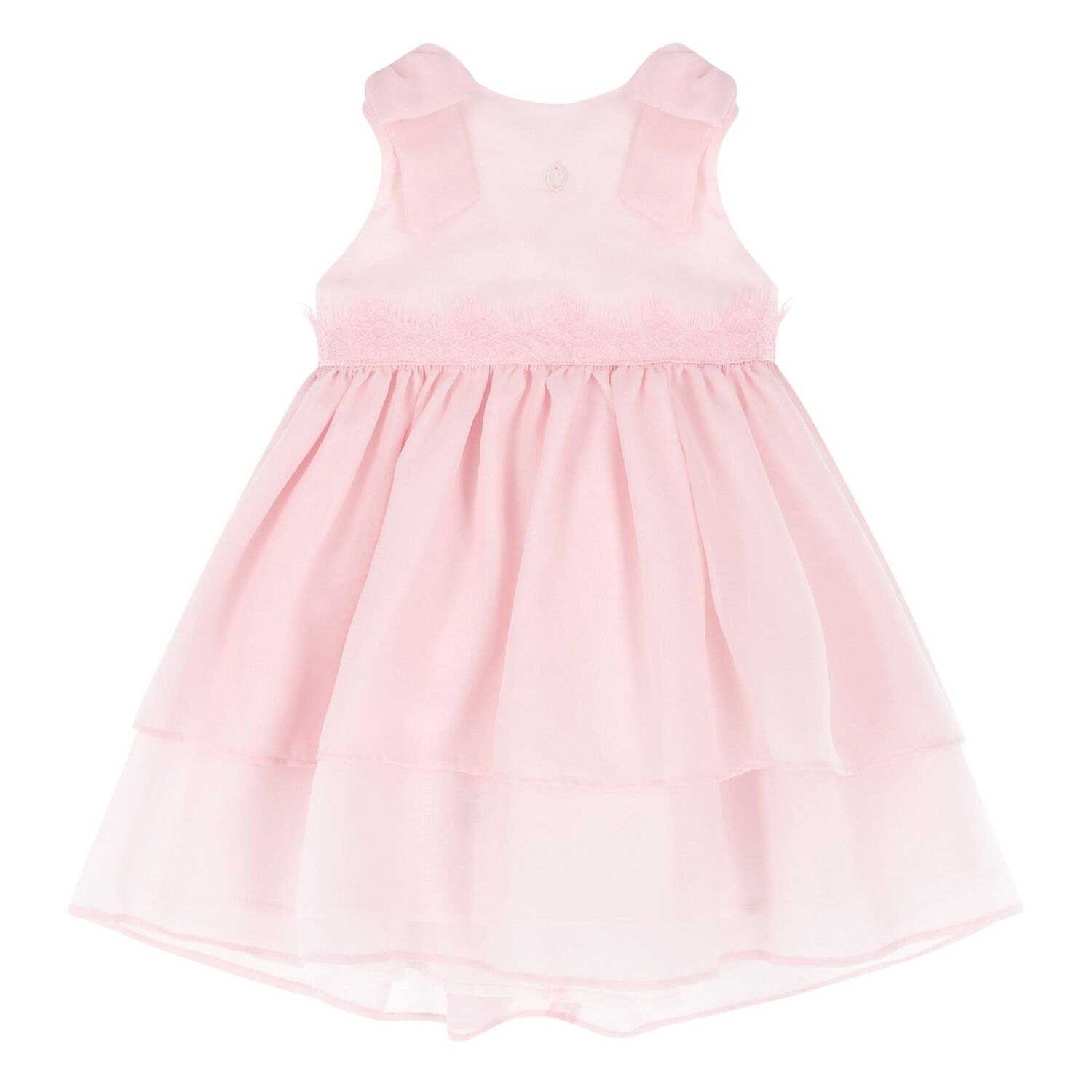 Younger Girls Pink Chiffon Dress, 1, hi-res image number null