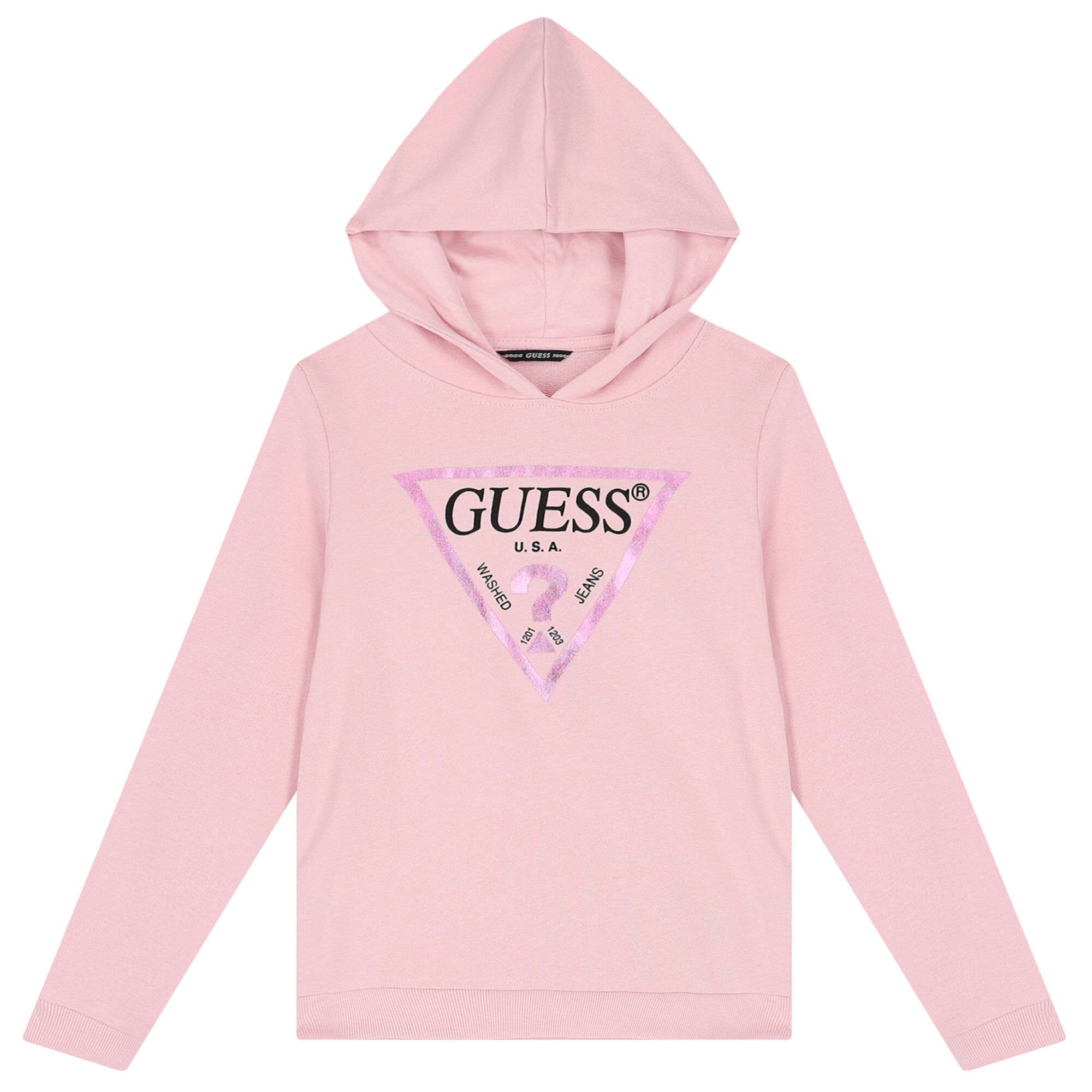 Pink sales guess hoodie