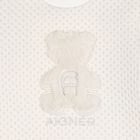 Younger Girls Ivory Faux Fur Teddy Bear Dress, 1, hi-res