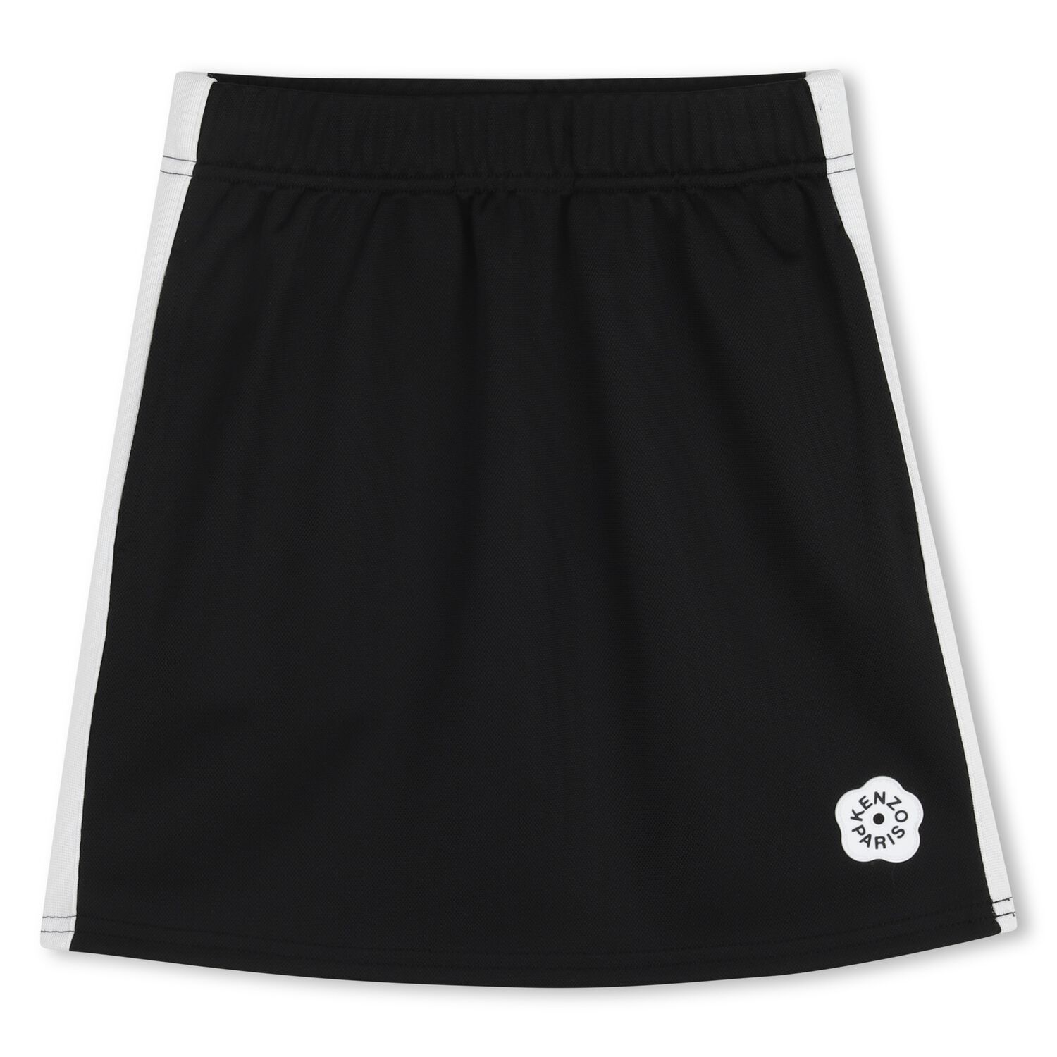 Girls Black Logo Skirt, 1, hi-res