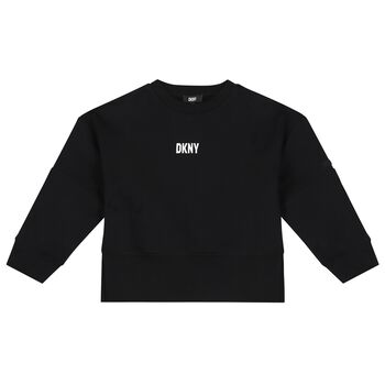 Girls Black Logo Sweatshirt