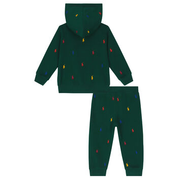 Baby Boys Green Logo Tracksuit