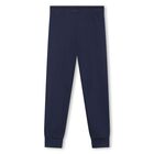 Boys Navy Blue Elephant Logo Joggers, 1, hi-res