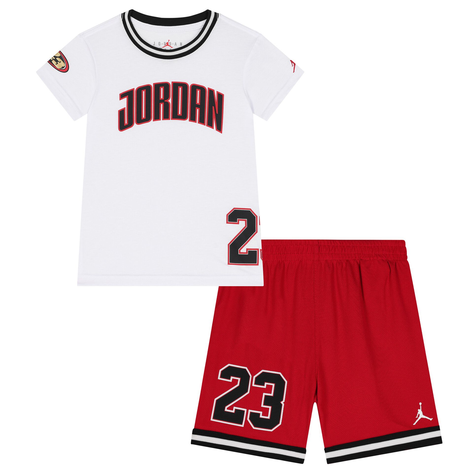 jordan shorts white and red