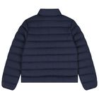 Boys Navy Blue Logo Puffer Jacket, 1, hi-res