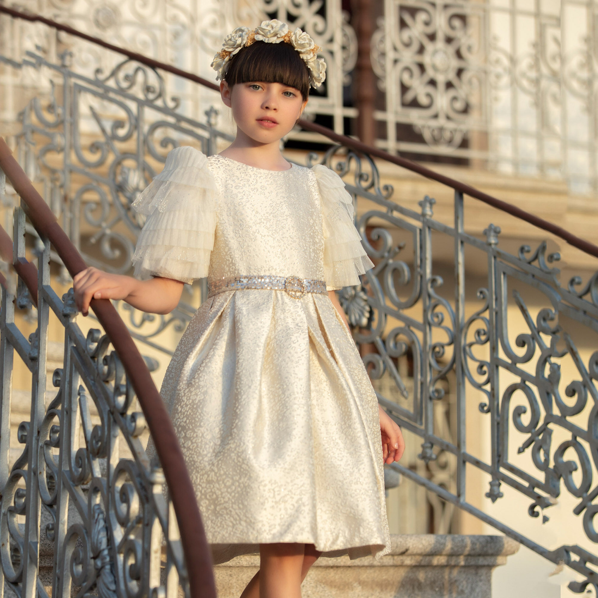 Girls embellished dress discount