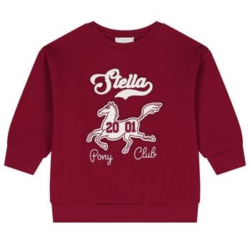 Girls Burgundy Horse Logo Sweatshirt