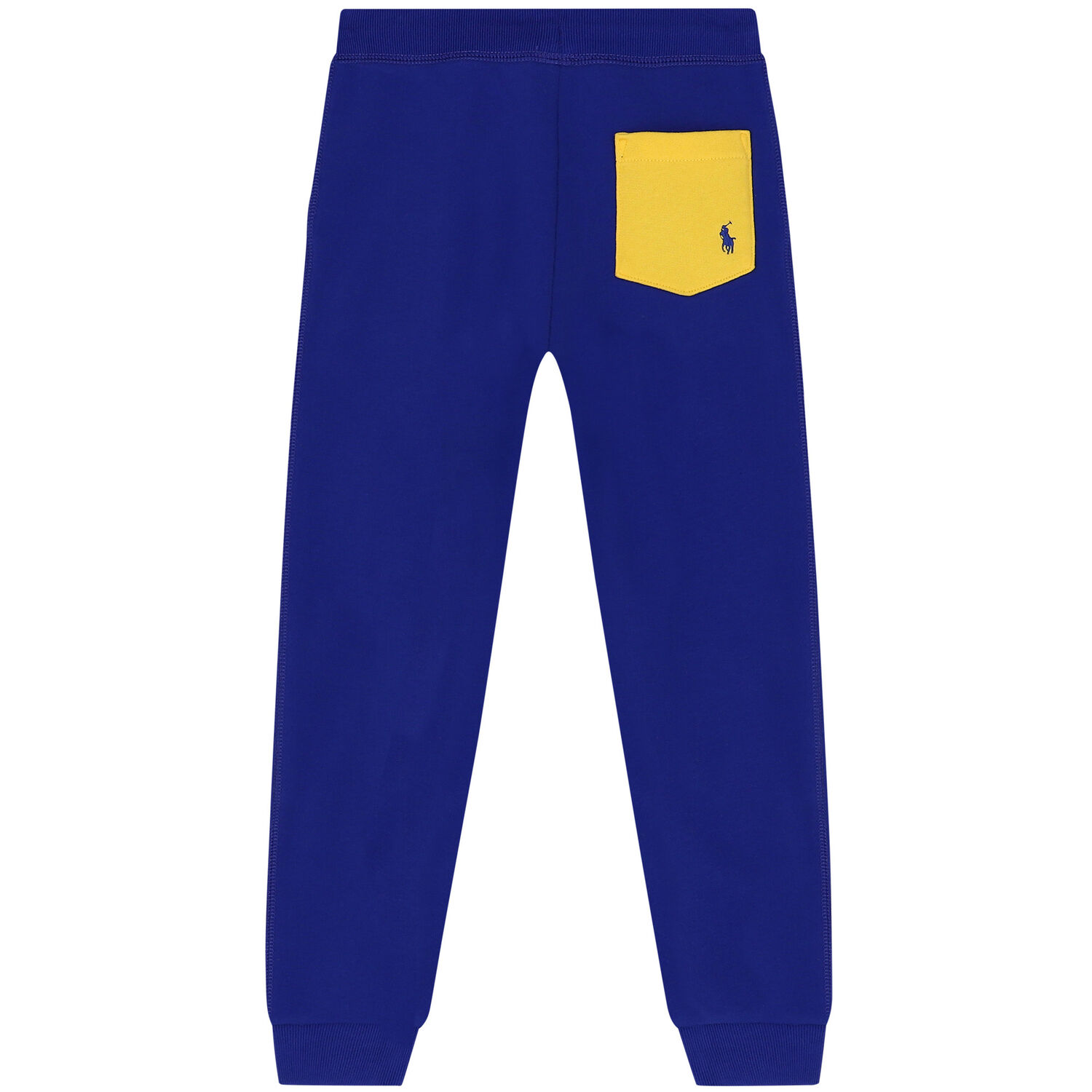 بنطلون رياضى أولاد بالشعار باللون الازرق, 1, hi-res