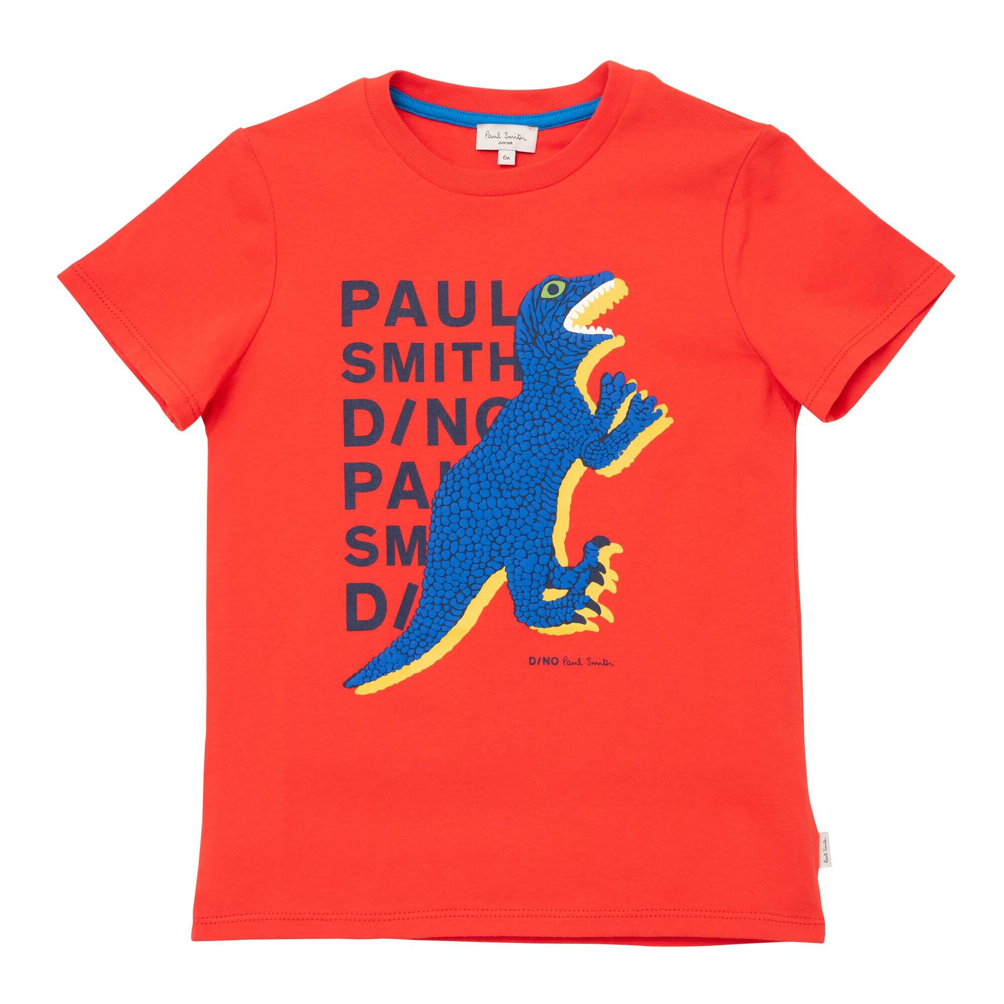 Paul Smith Junior Boys Red Dinosaur T 