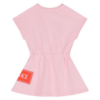 Younger Girls Pink Logo Dress