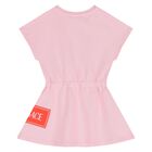 Younger Girls Pink Logo Dress, 1, hi-res