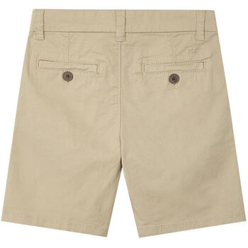 Boys Beige Cotton Twill Shorts