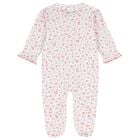 Baby Girls White & Pink Rose Renaissance Babygrow, 1, hi-res