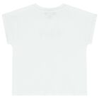 Girls White Logo T-Shirt, 2, hi-res