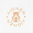 Girls White Bear Logo T-Shirt, 1, hi-res