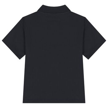 Boys Black Logo Polo Shirt