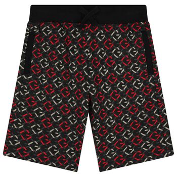 Boys Black & Grey Shorts
