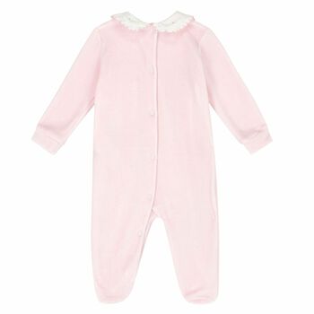 Baby Girls Pink Embellished Babygrow 