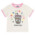 Girls Ivory Bubble Tiger T-Shirt, 1, hi-res
